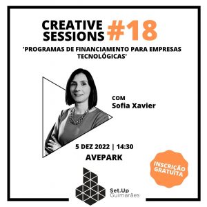 Creative Session #18 | Programas de Financiamento para Empresas Tecnológica