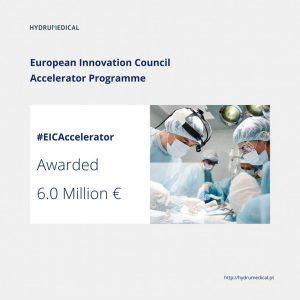 Hydrumedical galardoada com 6 Milhões de Euros pelo European Innovation Council e SMEs Excexutive Agency (EISMEA)