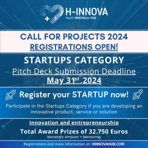 H-INNOVA: Health Innovation HUB | Call for Projects | Open Registrations
