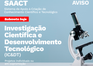Candidaturas a projetos de Investigação Científica e Desenvolvimento Tecnológico