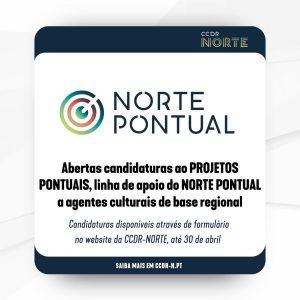 Abertas candidaturas ao PROJETOS PONTUAIS, linha de apoio do NORTE PONTUAL a agentes culturais de base regional