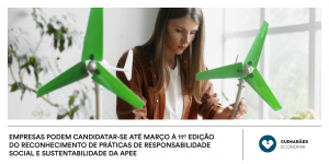 Empresas podem candidatar-se até março à 11º edição do Reconhecimento de Práticas de Responsabilidade Social e Sustentabilidade da APEE